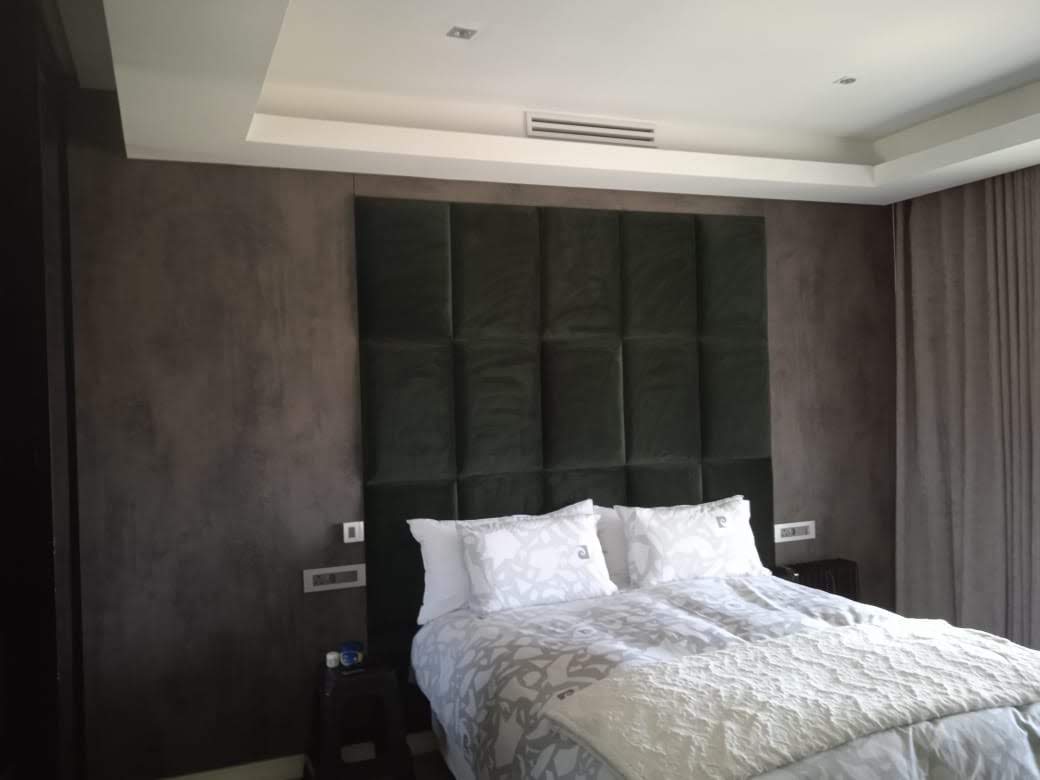 Custom headboards and bedside pedestals luxury bedroom design
